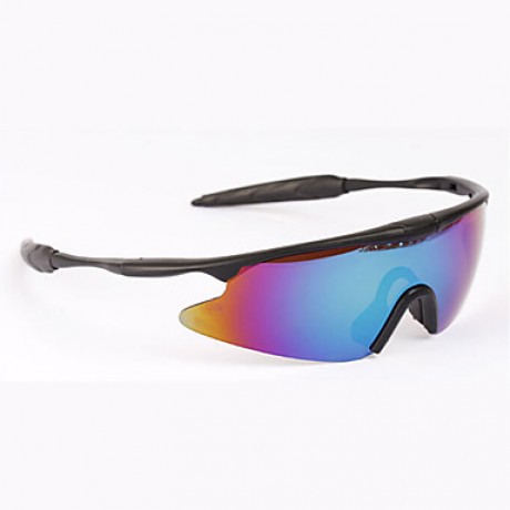 Cycling Men's 100% UV400 Polarized Plastic Wrap Sports Glasses(Assorted Color)  