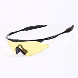 Cycling Men's 100% UV400 Polarized Plastic Wrap Sports Glasses(Assorted Color)  