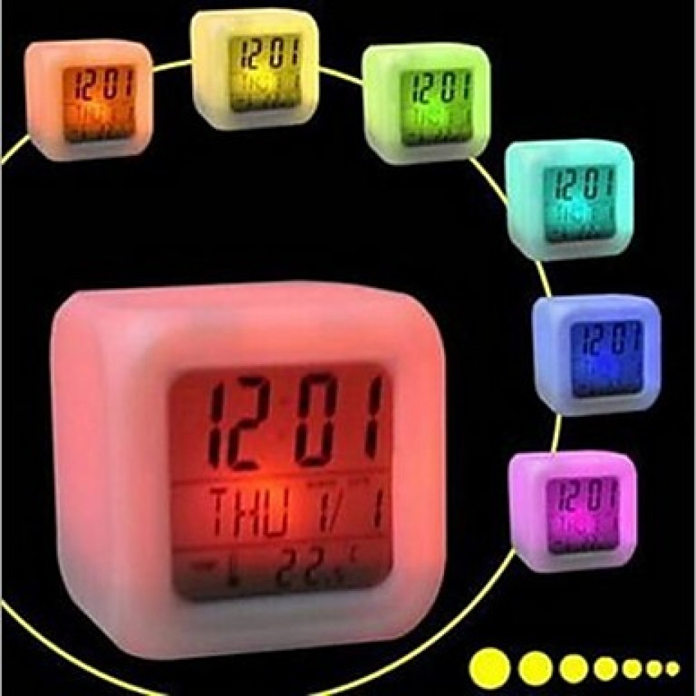 7 Colorful Flash Touch Lights Clock  