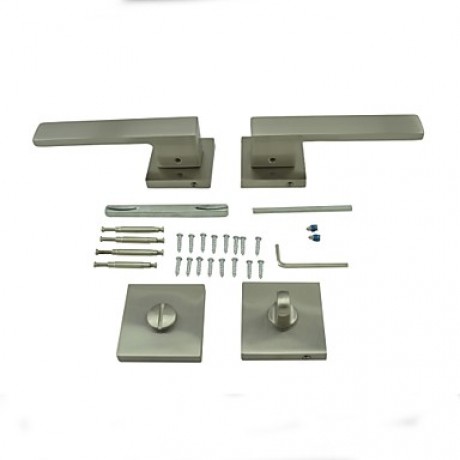 Contemporary Brushed Nickel Alloy Handlesets  