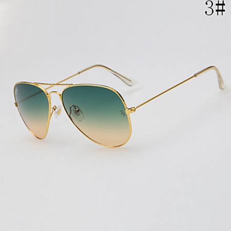 Sunglasses Men / Women / Unisex's Elegant / Retro/Vintage / Fashion / Aviator Flyer Silver / Gold Sunglasses Full-Rim  