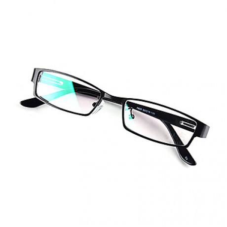 Metal Rectangle Full-Rim Fashion Prescription Eyeglasses  