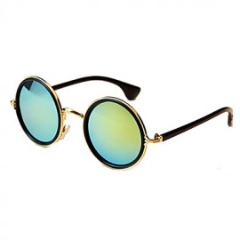 Sunglasses Men / Women / Unisex's Classic / Retro/Vintage / Sports Round Silver / Gold / Pink / Blue / Green Sunglasses Full-Rim  