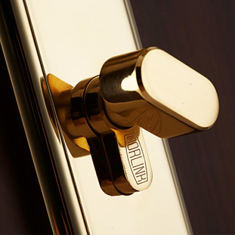 Contemporary Zinc Alloy Golden Keyed Entry Door Lock  