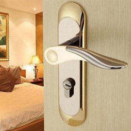 Contemporary Zinc Alloy Golden Keyed Entry Door Lock  