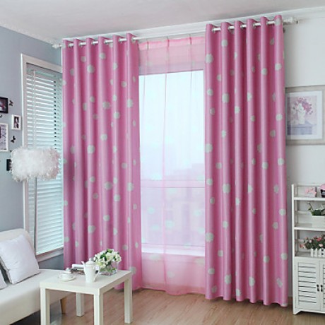 Two Panel European Contracted Cartoon Style Children Room Sitting Room The Bedroom Curtains  