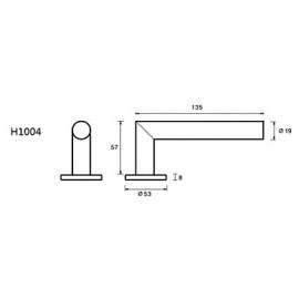 304 Stainless Steel Door Lever (0766-FG2206)  