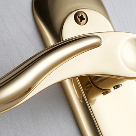 Classic Brass Golden Keyed Entry Door Lock  