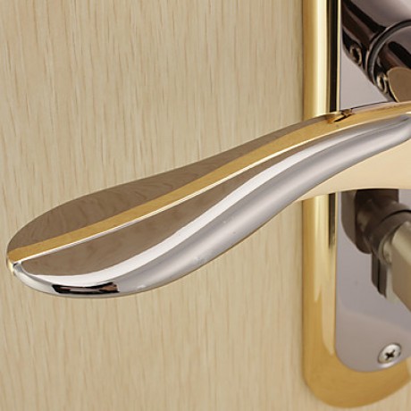 Contemporary Zinc Alloy Golden Keyed Entry Door Lock  