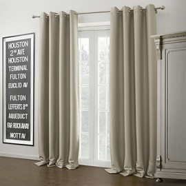 Two Panels Modern Solid As Per Picture Living Room Polyester Blackout Curtains Drapes  