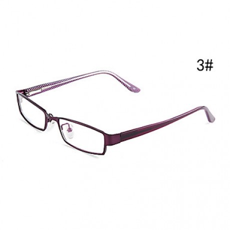 Metal Rectangle Full-Rim Fashion Prescription Eyeglasses  