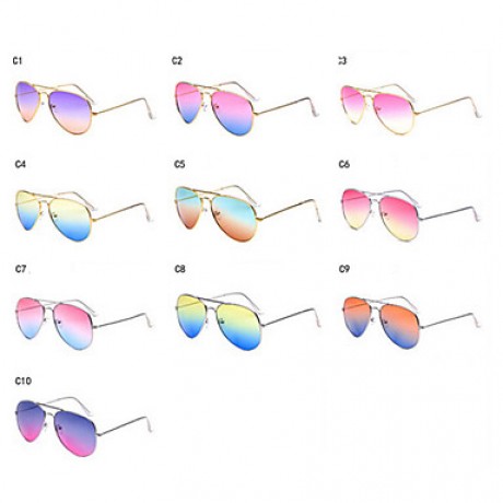 Sunglasses Men / Women / Unisex's Fashion Flyer Silver / Gold Sunglasses Full-Rim  