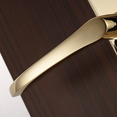 Contemporary Zinc Alloy Golden Keyed Entry Door Lock  