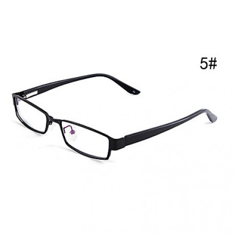 Metal Rectangle Full-Rim Fashion Prescription Eyeglasses  