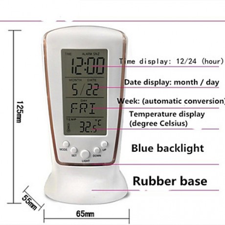 Selling Creative Gift Clock Electronic Clock Luminous Music Timepiece Calendar Clock Display Temperature Table  