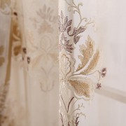 (Two Panel)Traditional Chenille Faux Silk Jacquard Floral  Curtain(Valance and Sheer Not Included)  