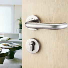 Classic Stainless Steel Silver Keyed Entry Door Lock  