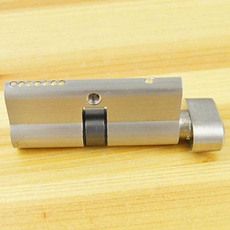 Lock Cylinder Thumb Turn Cylinder 70mm(35/35),Lock Cylinder with Knob with 3 Keys, Brush Nickle  