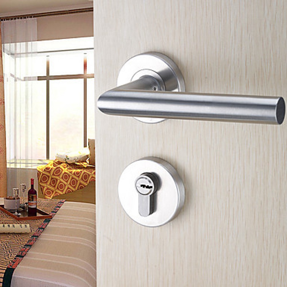 L304S-SS Elegant Stainless Steel Door Handle for Use with Both Left and Right Handed Doors for Home Style  