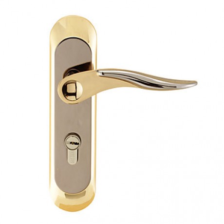 Contemporary Zinc Alloy Golden Keyed Entry Door Lock  