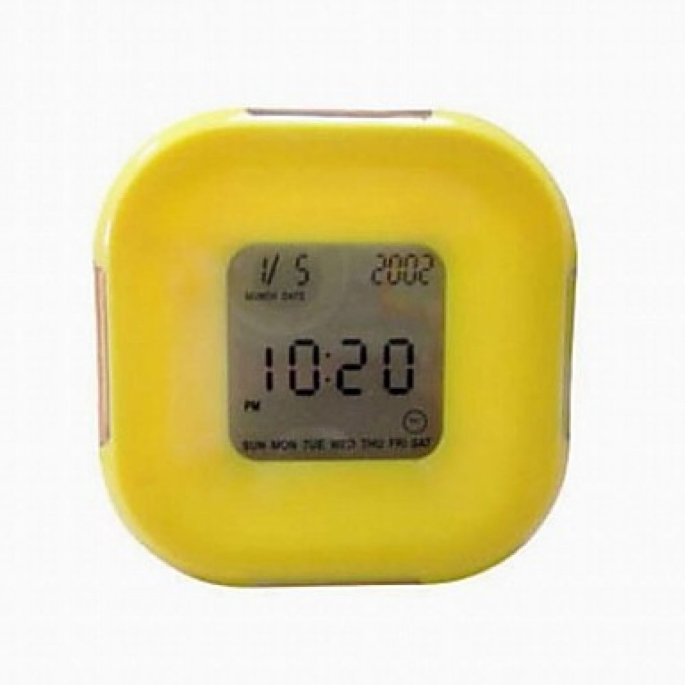 All Sides Rotating Including Calendar Temperature Rountdown Alarm Clocks (Color Random)  