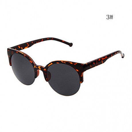 Sunglasses Men / Women / Unisex's Classic / Lightweight / Retro/Vintage Round Black Sunglasses Half-Rim  