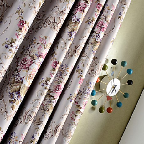 Country Curtains? Blackout Printing Flower Three Color Curtains Drapes Two Panel  