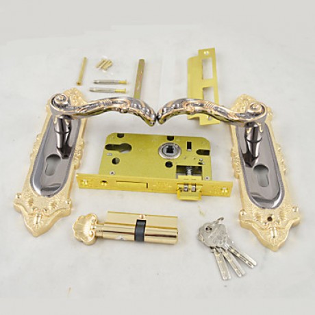 Interior Door Lock / Lock Set / Gold and Black Ni Plating Finish(Available for thickness of door: 35mm to 50mm )  