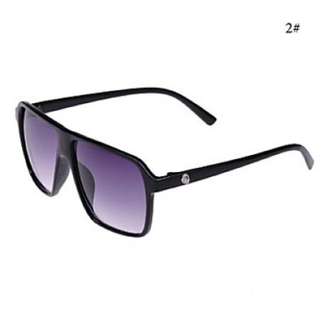 Sunglasses Men / Women / Unisex's Classic Rectangle Black / White / Leopard Sunglasses Full-Rim  