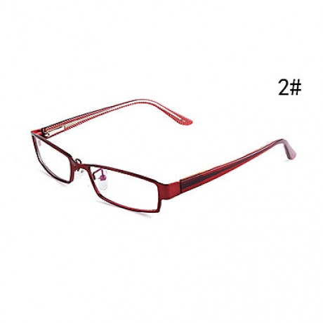 Metal Rectangle Full-Rim Fashion Prescription Eyeglasses  