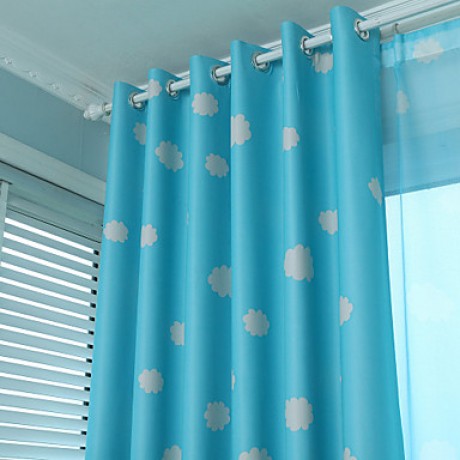 Two Panel European Contracted Cartoon Style Children Room Sitting Room The Bedroom Curtains  