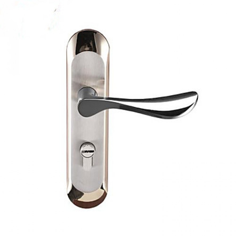 Contemporary Zinc Alloy Golden Keyed Entry Door Lock  