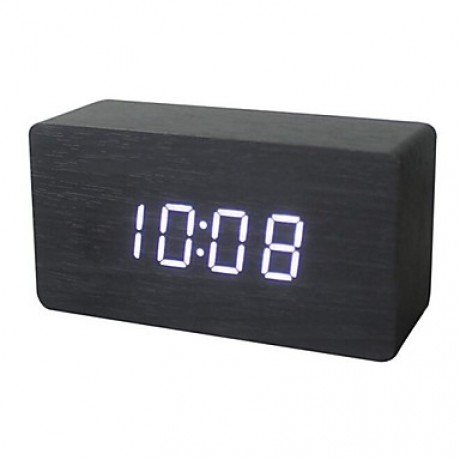 LED  Wooden ClockFasionable Design Clock With  Sound Control X1  