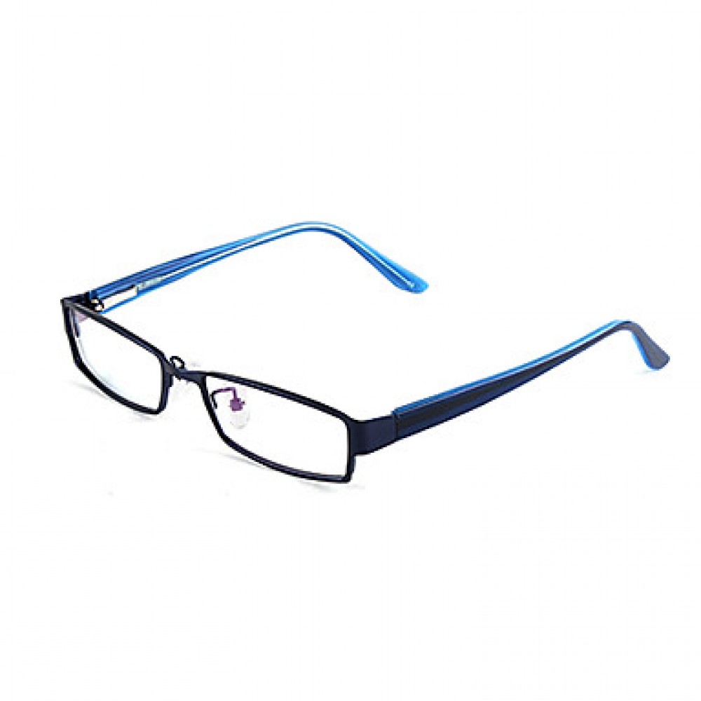 Metal Rectangle Full-Rim Fashion Prescription Eyeglasses  