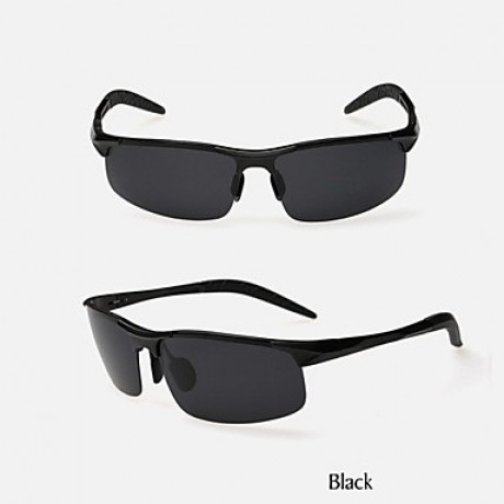 Sunglasses Men's Classic / Lightweight / Sports / Polarized Wrap Black / Silver / Brown / Gray Sunglasses Half-Rim  