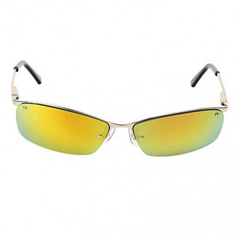 Sunglasses Men / Women / Unisex's Classic / Sports / Fashion / Polarized Rectangle Black / Gold / Green Sunglasses Half-Rim  