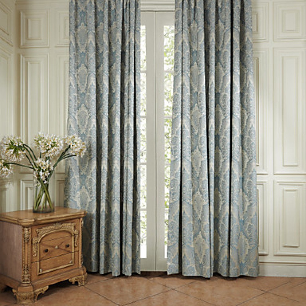 Two Panels  Jacquard European High Quality Energy Saving Curtain Drape   