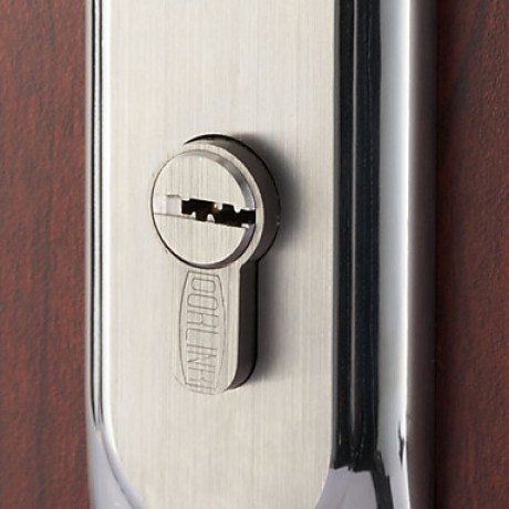 StainlessSteel Zinc Alloy Silver Keyed Entry Door Lock  