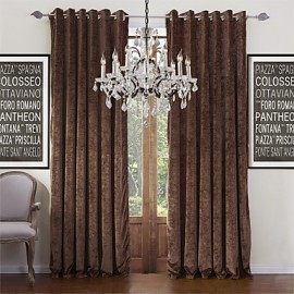 Two Panels Modern Solid As Per Picture Living Room Polyester Panel Curtains Drapes  