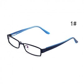 Metal Rectangle Full-Rim Fashion Prescription Eyeglasses  