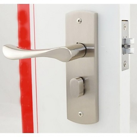 Contemporary Brushed Nickel Alloy Door Locks  