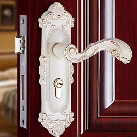 Zinc Alloy Ivory color Room door lock(CX50-6111-9)  