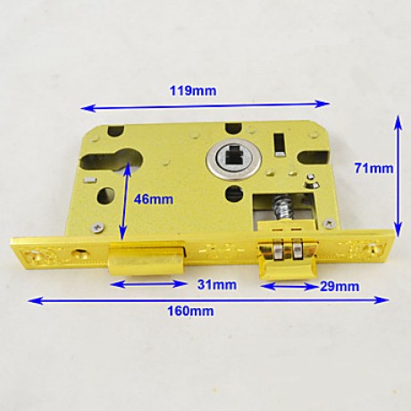 Interior Door Lock / Lock Set / Gold and Black Ni Plating Finish(Available for thickness of door: 35mm to 50mm )  