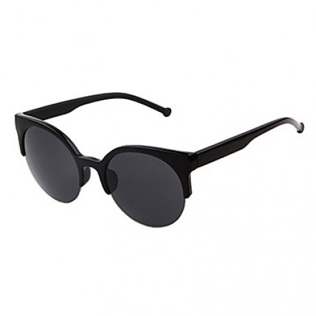 Sunglasses Men / Women / Unisex's Classic / Lightweight / Retro/Vintage Round Black Sunglasses Half-Rim  