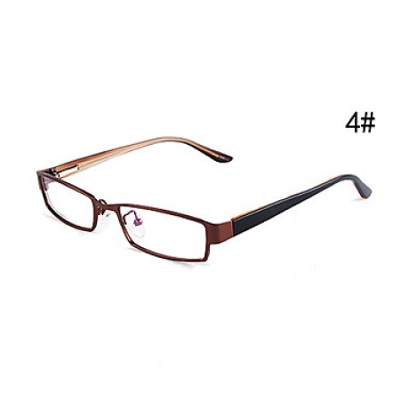 Metal Rectangle Full-Rim Fashion Prescription Eyeglasses  