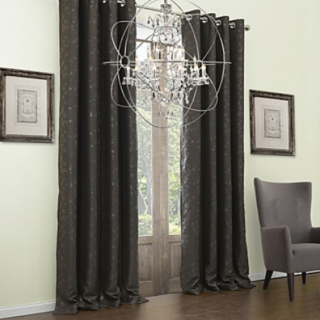 Two Panels  Embossed Branches Classic Blackout Curtain  