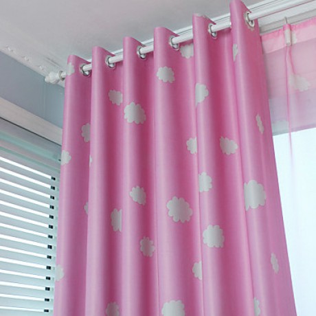 Two Panel European Contracted Cartoon Style Children Room Sitting Room The Bedroom Curtains  