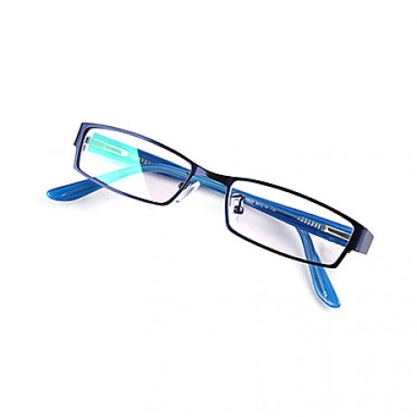 Metal Rectangle Full-Rim Fashion Prescription Eyeglasses  