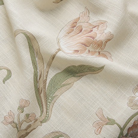 Two Panels  Country Summer Floral Energy Saving Lined Curtain   