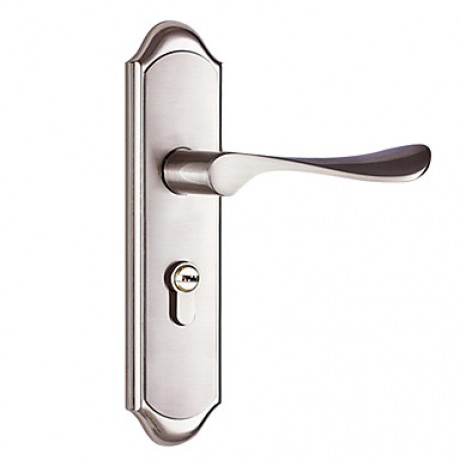 Zinc Alloy wire drawing stainless steel modern Wooden door lock(CX50-6015-1)  